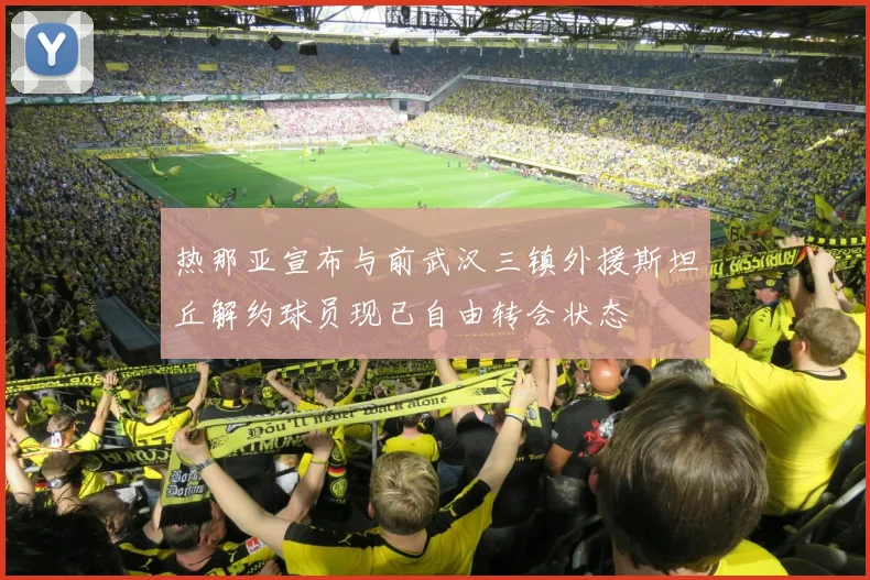 热那亚宣布与前武汉三镇外援斯坦丘解约球员现已自由转会状态
